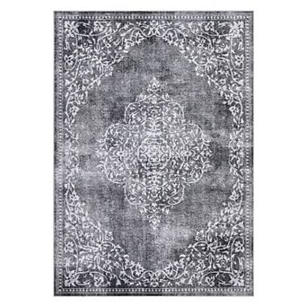 Washable Area Rugs Stain Resistant Carpet for Living Room with Non Slip Backing Floor Decoration Mat