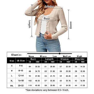 Womens Lightweight Knit Cardigan V Neck Long Sleeve Front Button Down Elegant Shrugs for Dresses