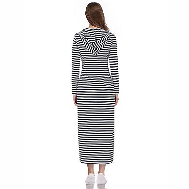 Women's Hooded Maxi Sweatshirt Dress