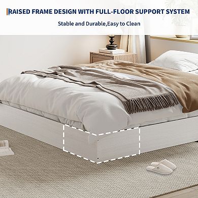 Platform Bed Frame Floor Standing No Box Spring Needed Easy Assembly Bedframe