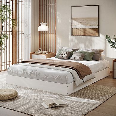 Platform Bed Frame Floor Standing No Box Spring Needed Easy Assembly Bedframe