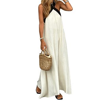 Women Casual Shift Dress Sleeveless Strappy Loose Flowy Sundress