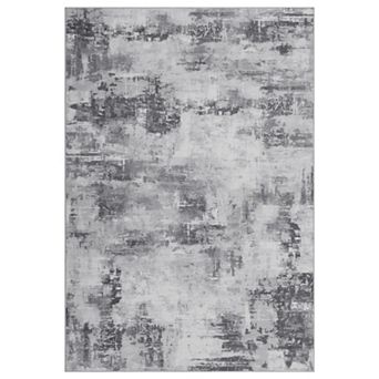 Modern Abstract Rug Faux Wool Accent Ultra Soft Non Slip Non Shedding Washable Rug for Living Room