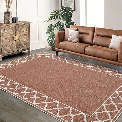 Washable Rug for Bedroom Geometric Checkered Modern Distressed Low Pile Soft Non Slip Stain Rug