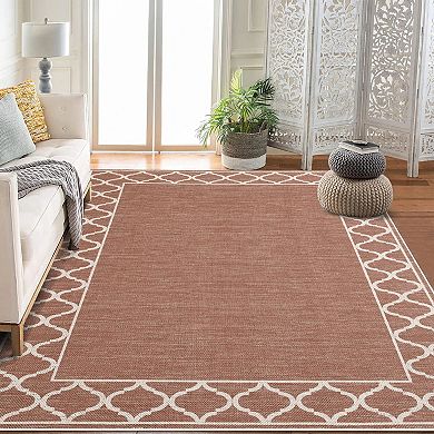 Washable Rug for Bedroom Geometric Checkered Modern Distressed Low Pile Soft Non Slip Stain Rug