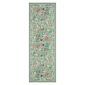 Modern Floral Washable Rug Non Slip Entryway Mat Farmhouse Accent Carpet for Laundry Room Guest Room