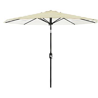 9FT Outdoor Patio Umbrella, Table Umbrella, Market Umbrella with Push Button Tilt and Crank