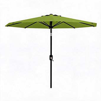 9FT Patio Umbrella Outdoor, Table Umbrella with Push Button Tilt and Crank