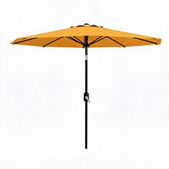 9FT Patio Umbrella Outdoor, Table Umbrella with Push Button Tilt and Crank