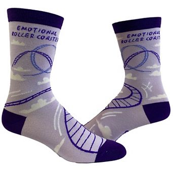 Women's Emotional Roller Coaster Socks Funny Anxiety Crazy Graphic Novelty Footwear