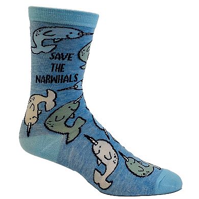Womens Cute Ocean Animals Socks Bundle 5 Pack Socks With Funny Graphics for Ladies