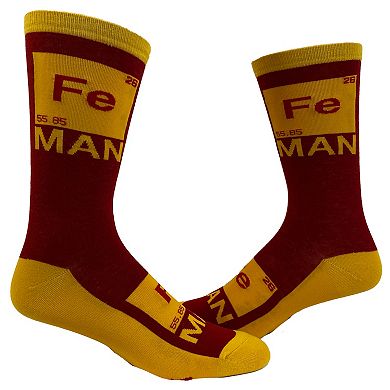 Mens Funny Science Socks Bundle 4 Pack Socks With Awesome Graphics for Men