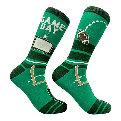 Mens Funny Football Socks Bundle 4 Pack Socks With Awesome Graphics for Men