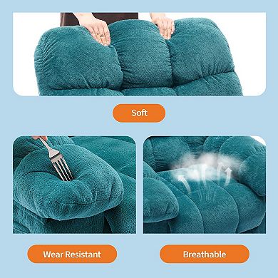 Manual Recliner Chair with Side Pockets for Living Room Bedroom