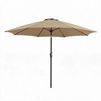 Outdoor Patio Umbrella, Table Umbrella with Push Button Tilt and Crank, Market Umbrella, Waterproof