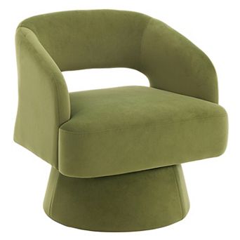 360 Swivel Barrel Chair Accent Armchair with Open Back for Living Room Bedroom Office