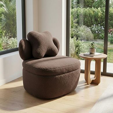 Swivel Accent Chair with Hidden Storage for Living Room Bedroom Small Spaces
