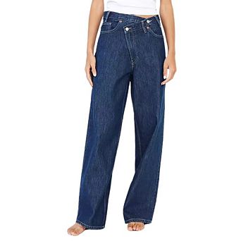 Women's High Waist Wide Straight Leg High Rise Baggy Jeans