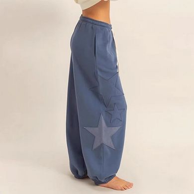 Women's Casual Drawstring Harem Pants Bohemian Baggy Wide Leg Pants