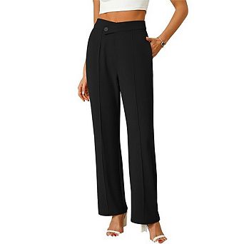 Womens High Waisted Business Casual Pants Work Trousers Fashion Outfits with Pockets