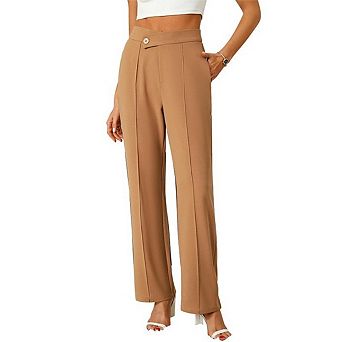 Womens High Waisted Business Casual Pants Work Trousers Fashion Outfits with Pockets