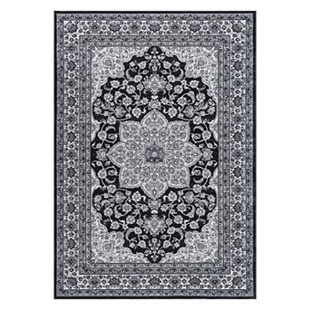 Washable Area Rug, Low-Profile Area Rug, for Living Room, Dinning Room, Soft Accent Bedroom Carpet