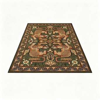 Washable Rug Soft Non Slip Vintage Mat Indoor Carpet for Bedroom Dining Room Playroom Nursery Decor