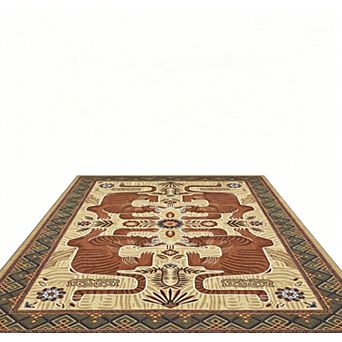 Washable Rug Soft Non Slip Vintage Mat Indoor Carpet for Bedroom Dining Room Playroom Nursery Decor