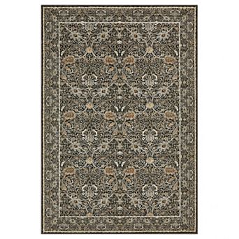 Vintage Floral Washable Area Rugs, Soft Boho Forest Botanical Flower Carpet Thin Non Slip Low Pile