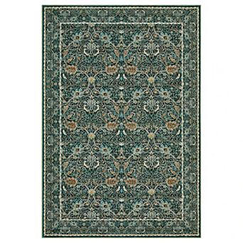 Vintage Floral Washable Area Rugs, Soft Boho Forest Botanical Flower Carpet Thin Non Slip Low Pile