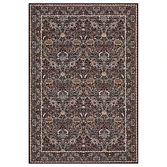 Vintage Floral Washable Area Rugs, Soft Boho Forest Botanical Flower Carpet Thin Non Slip Low Pile