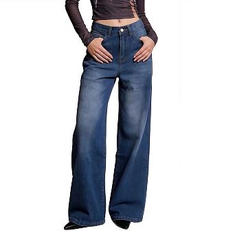 Women Wide Leg Jeans High Waist Baggy Jean Loose Boyfriend Jeans Denim Pants Y2K