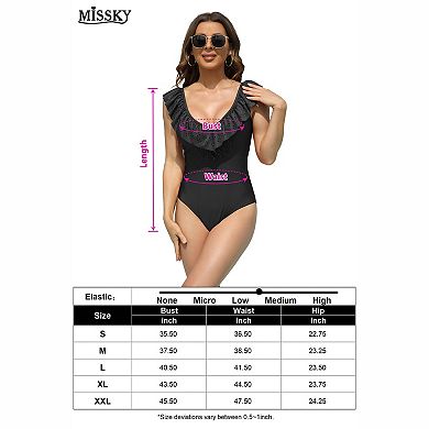 Women's Eyelet Ruffle One-Piece Swimsuit