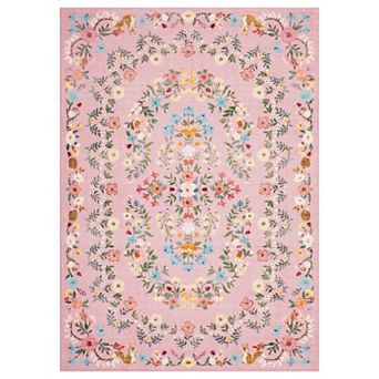 Washable Floral Runner Rug Soft Kitchen Mat Non Slip Carpet Stain Resistant Laundry Bathroom Rug