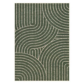 Neutral Geometric Rug, Washable Rugs for Bedroom Entryway Outdoor Patio Porch Carpet