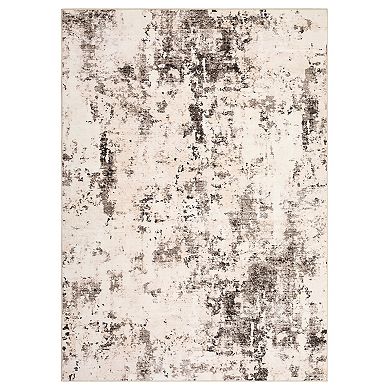 Modern Abstract Pattern Washable Area Rug , Non-Slip Soft Low Pile Carpet for Living Room Bedroom