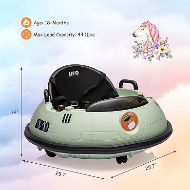 12V Bumper Car 2.2 Mph Max with Remote, Bumping Toy Car WithRemote Control, 360 Degree Spin