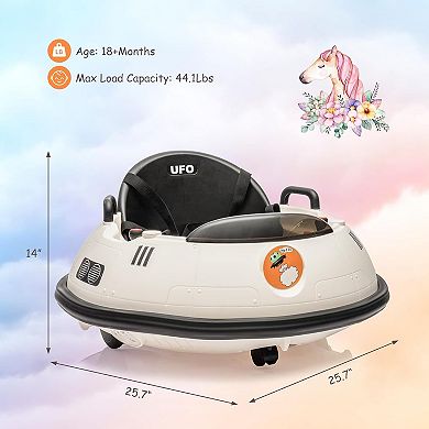 12V Bumper Car 2.2 Mph Max with Remote, Bumping Toy Car WithRemote Control, 360 Degree Spin