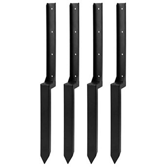 Heavy Duty Steel Fence Post Repair Kit, Ground Spike Anchor Stakes for Leaning and Broken Fence