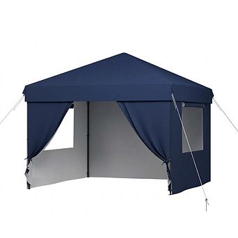 10x10ft Pop Up Canopy Tent with 4 Sidewalls, Waterproof&UV Protection, Outdoor Shade with Wheel Bag