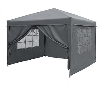 10x10ft Pop Up Canopy Tent with 4 Sidewalls, Heavy Duty Waterproof Outdoor Party Tent for Camping