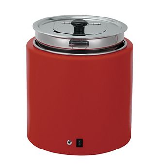 11.6-qt Electric Commercial Soup Warmer, Stainless Steel Soup Kettle with Hinged Lid & Interior Pot