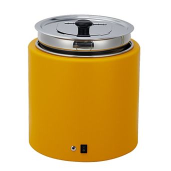 11.6-qt Electric Commercial Soup Warmer, Stainless Steel Soup Kettle with Hinged Lid & Interior Pot