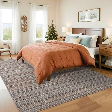 Modern Washable Foldable Area Rug, Soft Geometric Minimalist Carpet with Non-Slip Backing Home Decor