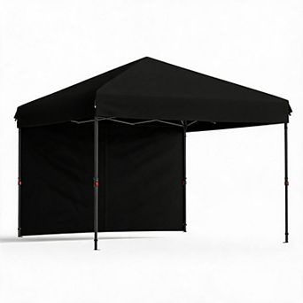 Heavy Duty 10x10 Pop Up Canopy Tent, Waterproof Outdoor Shelter with Sidewalls&Bag&Stakes Camping