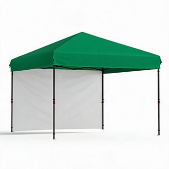 Heavy Duty 10x10 Pop Up Canopy Tent, Waterproof Outdoor Shelter with Sidewalls&Bag&Stakes Camping