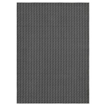 Modern Machine Washable Area Rug, Non-Slip Low Pile Braided Print Carpet for Living Room & Bedroom