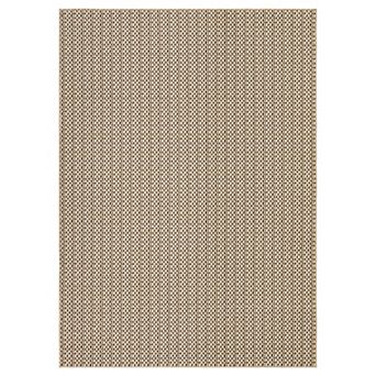 Modern Machine Washable Area Rug, Non-Slip Low Pile Braided Print Carpet for Living Room & Bedroom
