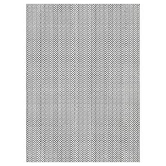 Modern Machine Washable Area Rug, Non-Slip Low Pile Braided Print Carpet for Living Room & Bedroom