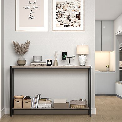 2-Tier Narrow Console Sofa Side Table for Entryway Hallway Living Room, Premium Entryway Furniture